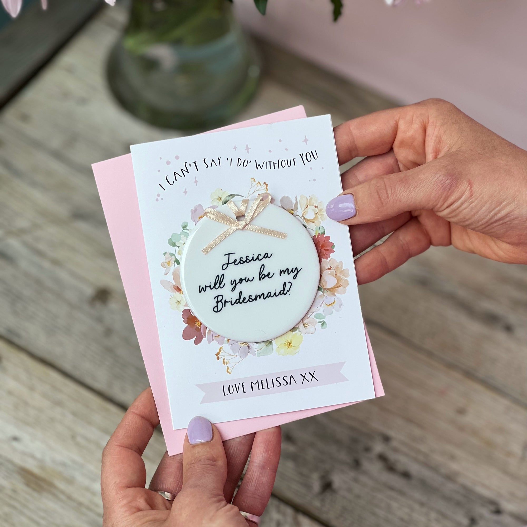 Will You Be My Bridesmaid Keepsake Card Floral Design