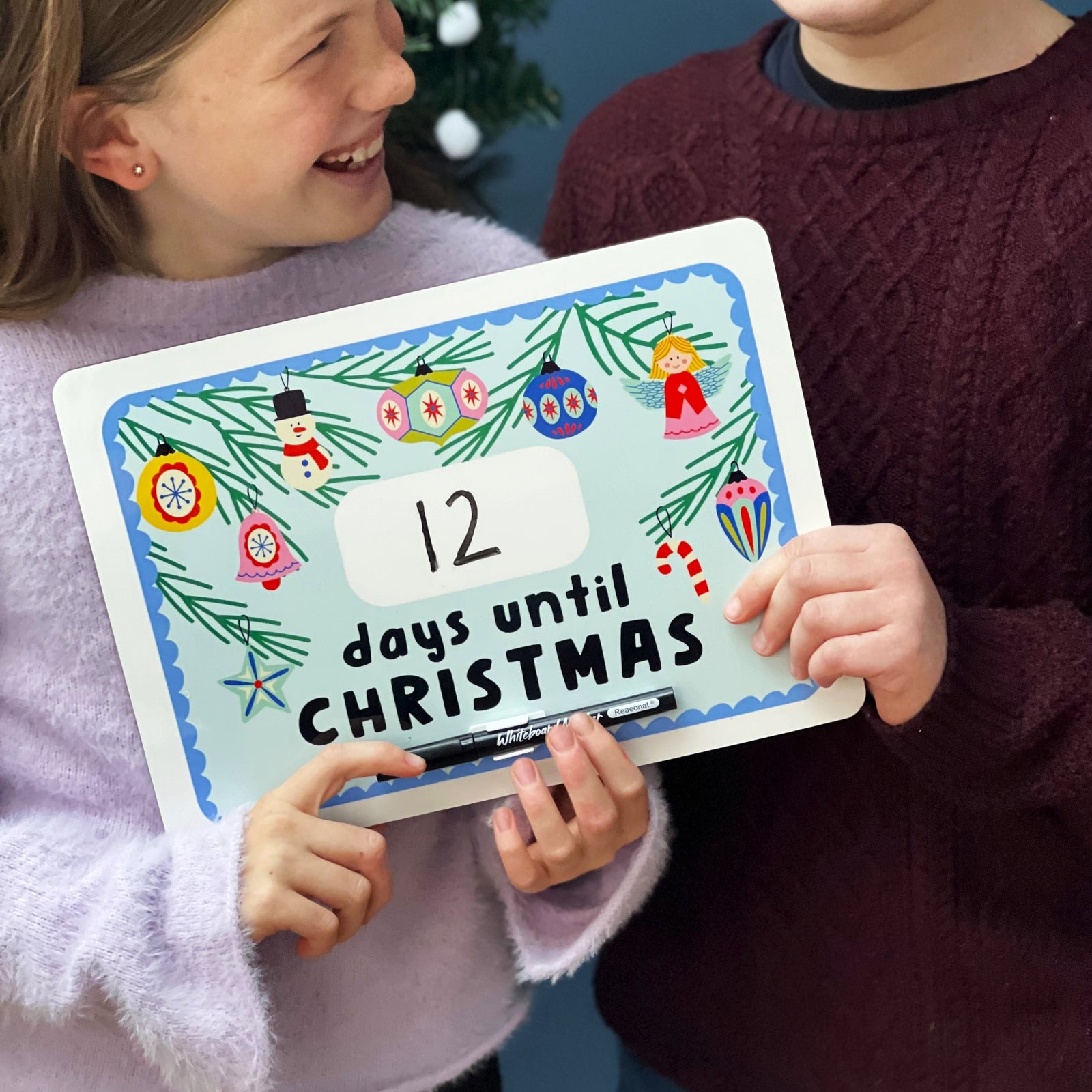 Days Until Christmas Countdown Drywipe Board