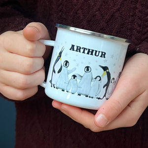 Penguin Tin Enamel Mug
