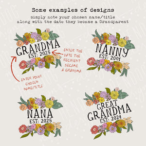 Floral Grandma China Mug with Flowers