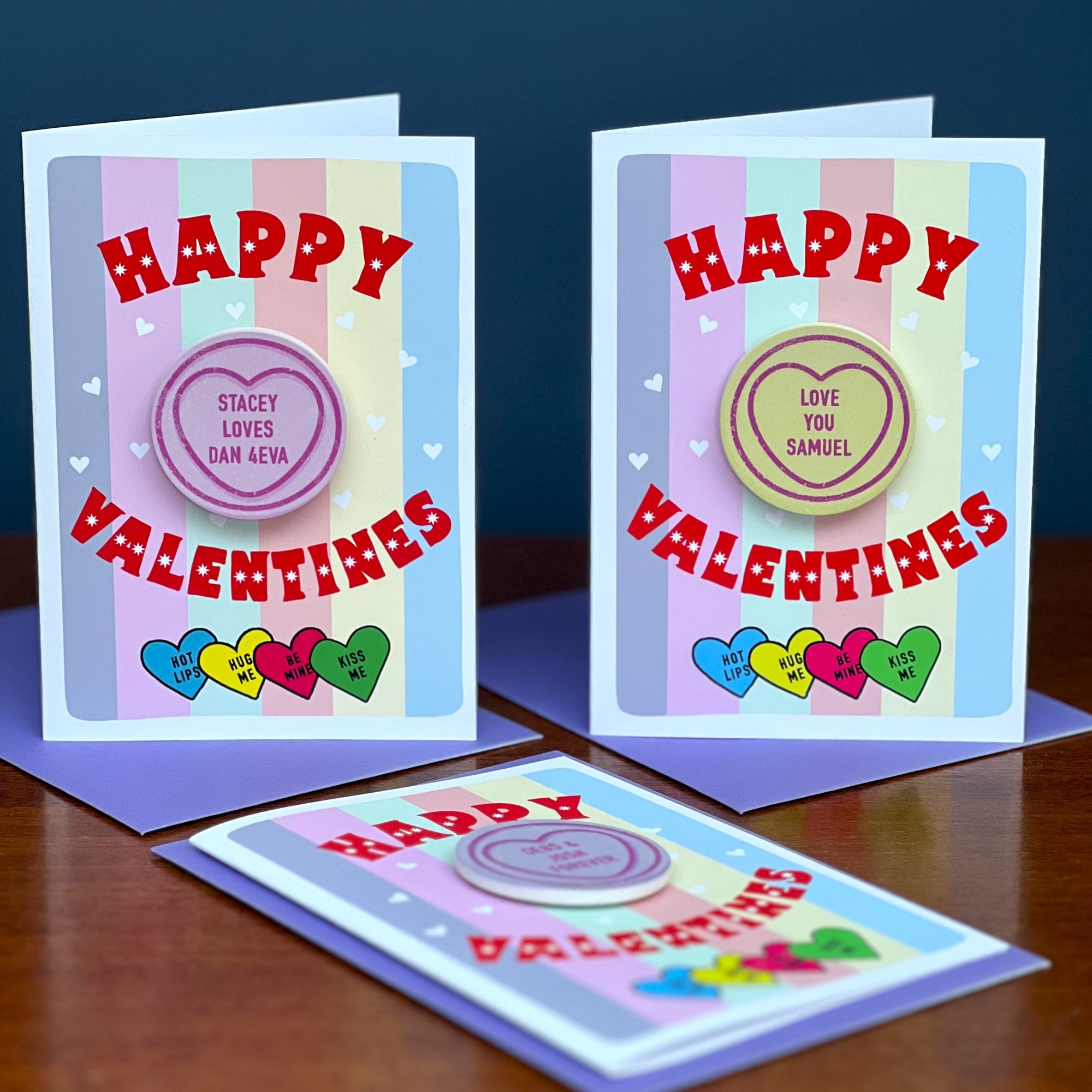 Valentines Card With Love Heart Magnet