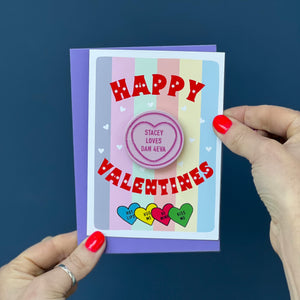Valentines Card With Love Heart Magnet