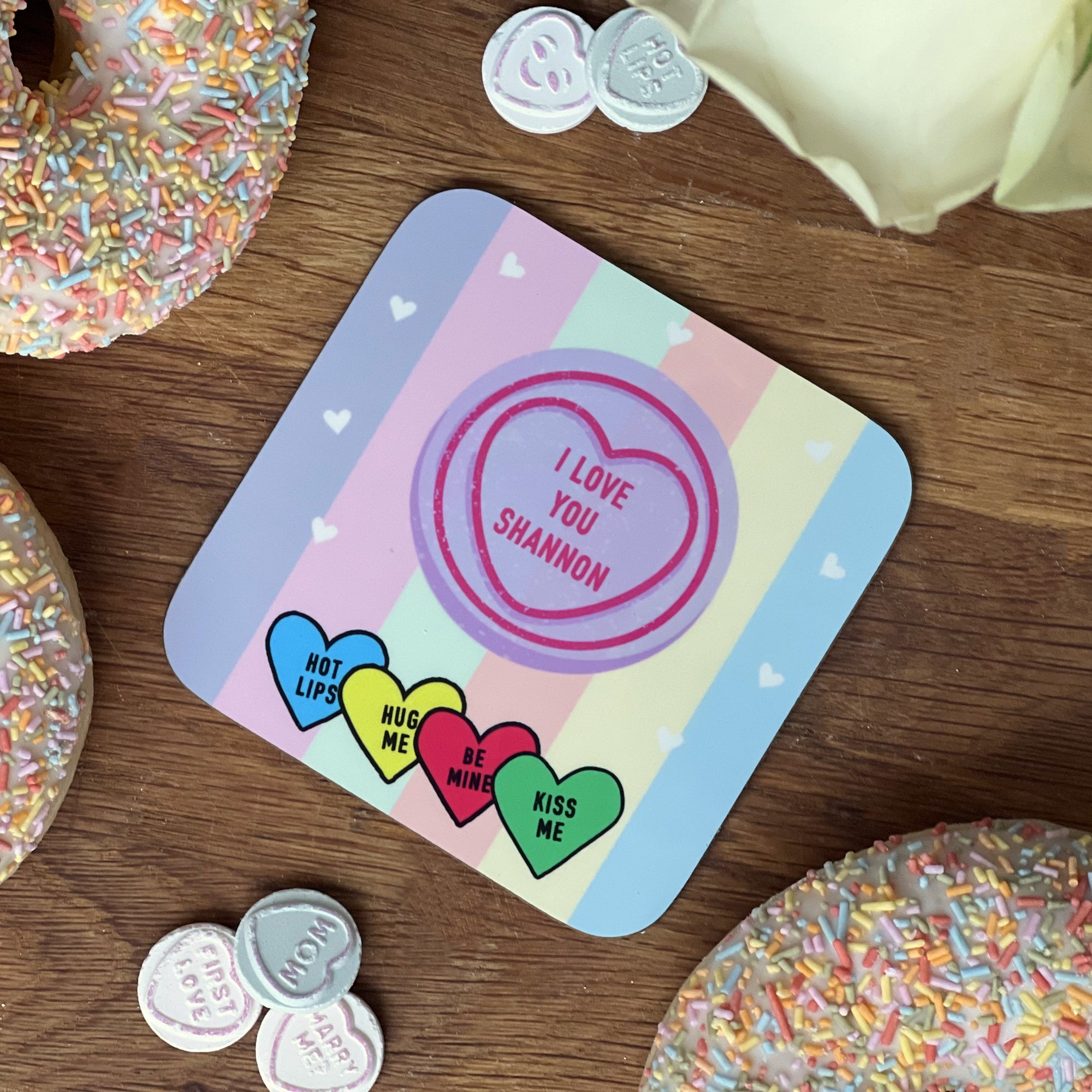 Love Heart Coaster valentines gift