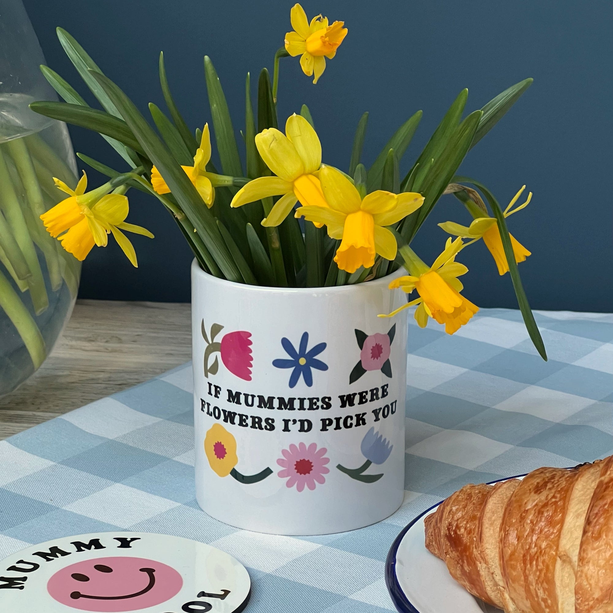 Ceramic Pot for Mum with bold flower design