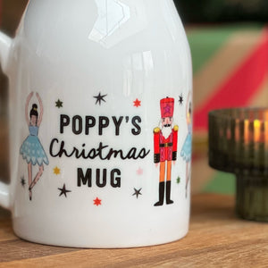 Christmas Bone China Milk Mug With Nutcrackers And Ballerinas