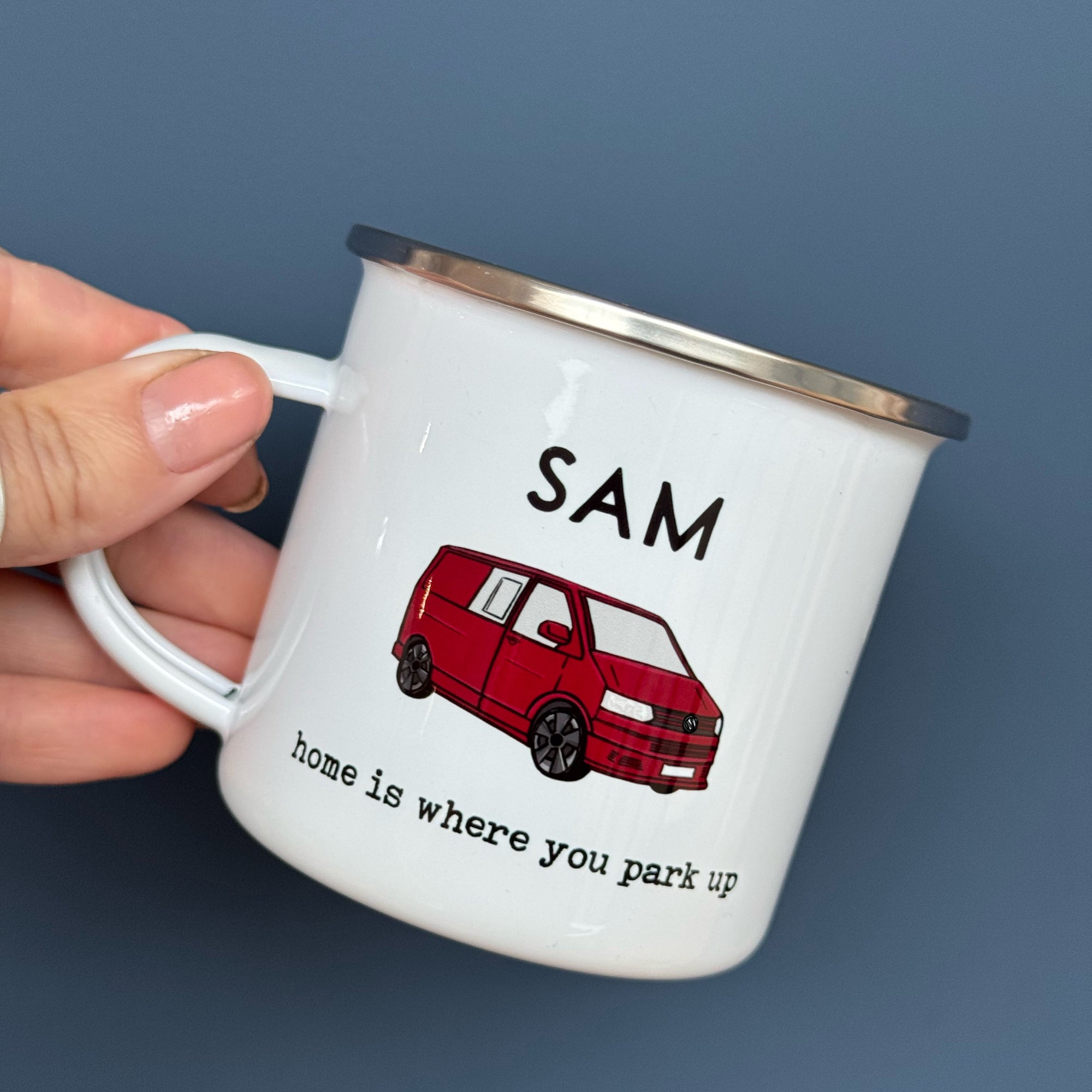 New Campervan Enamel Mug