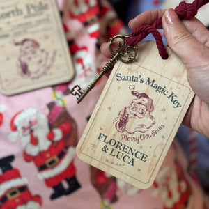 Santa's Magic Key With Personalised Wooden Keyring