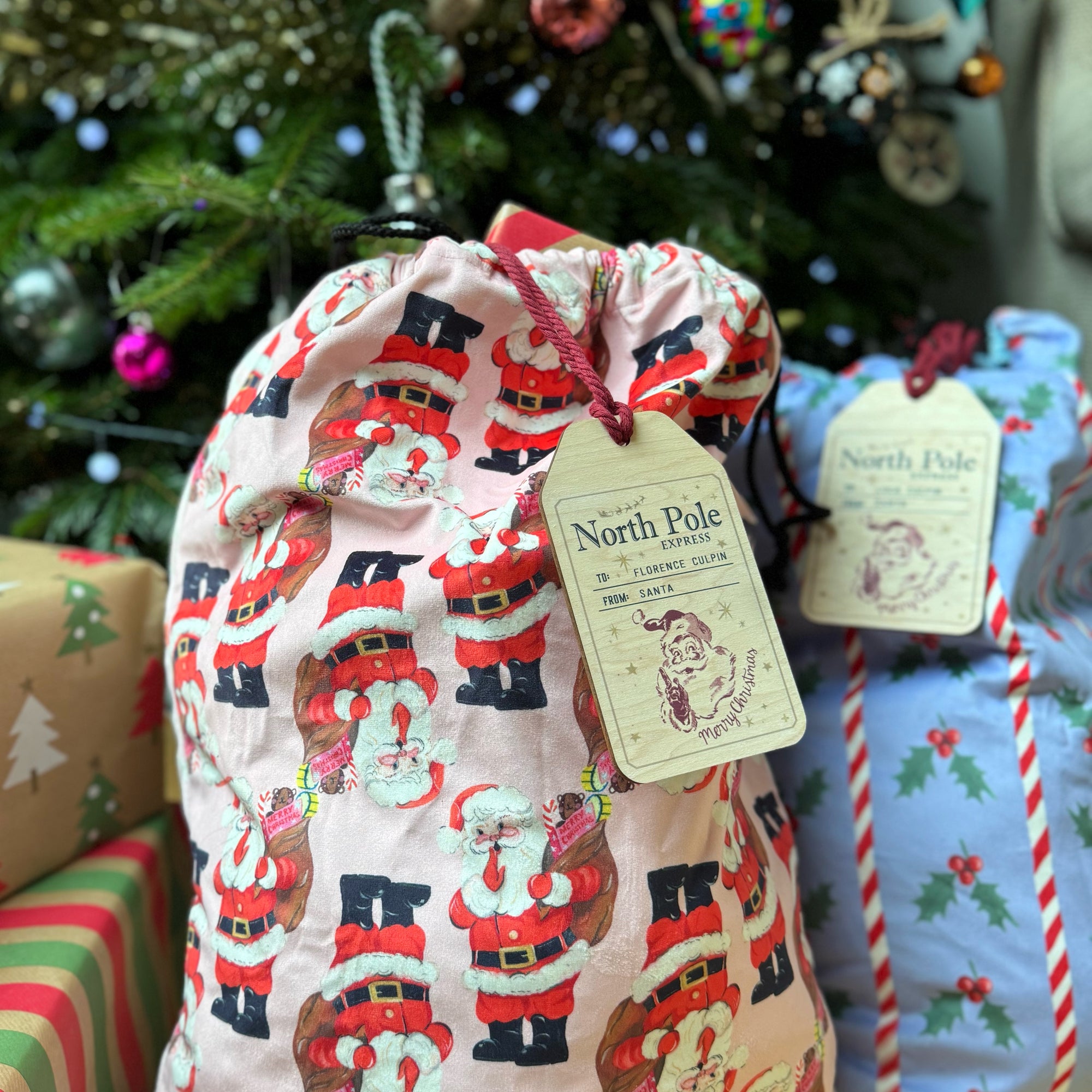 Santa name tag for kids 