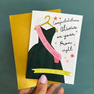 Prom Card with Dress Design