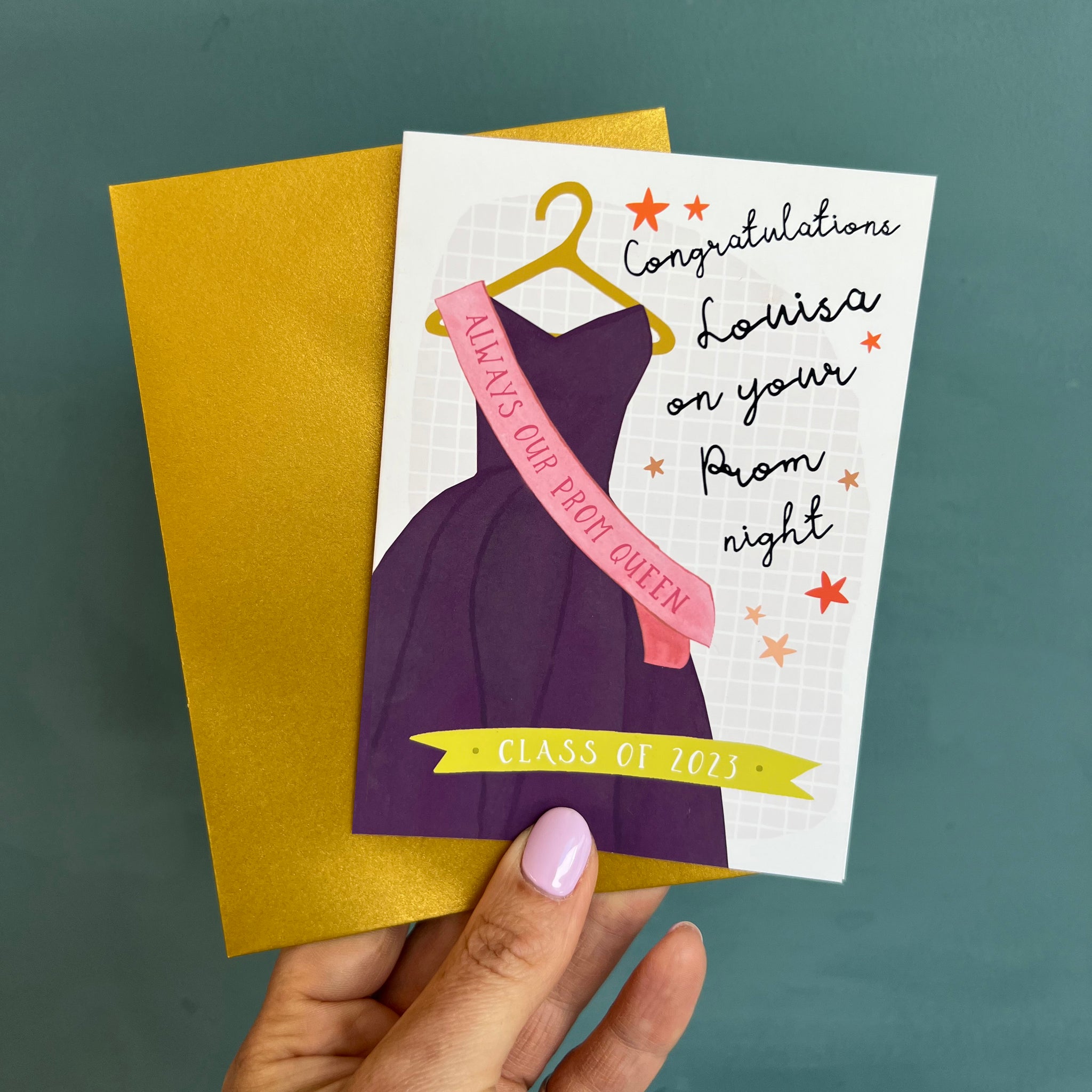 Prom Card with Dress Design - Hendog Designs