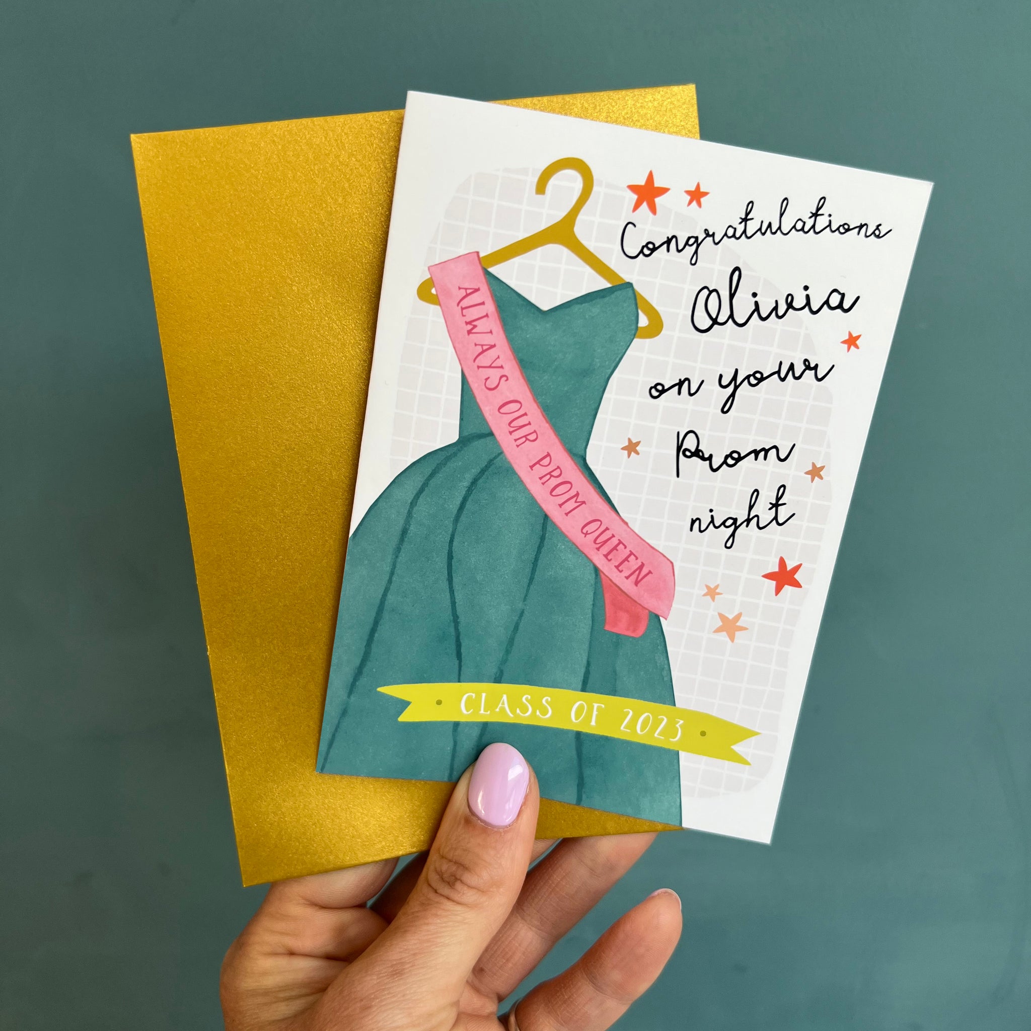 Prom Card with Dress Design - Hendog Designs