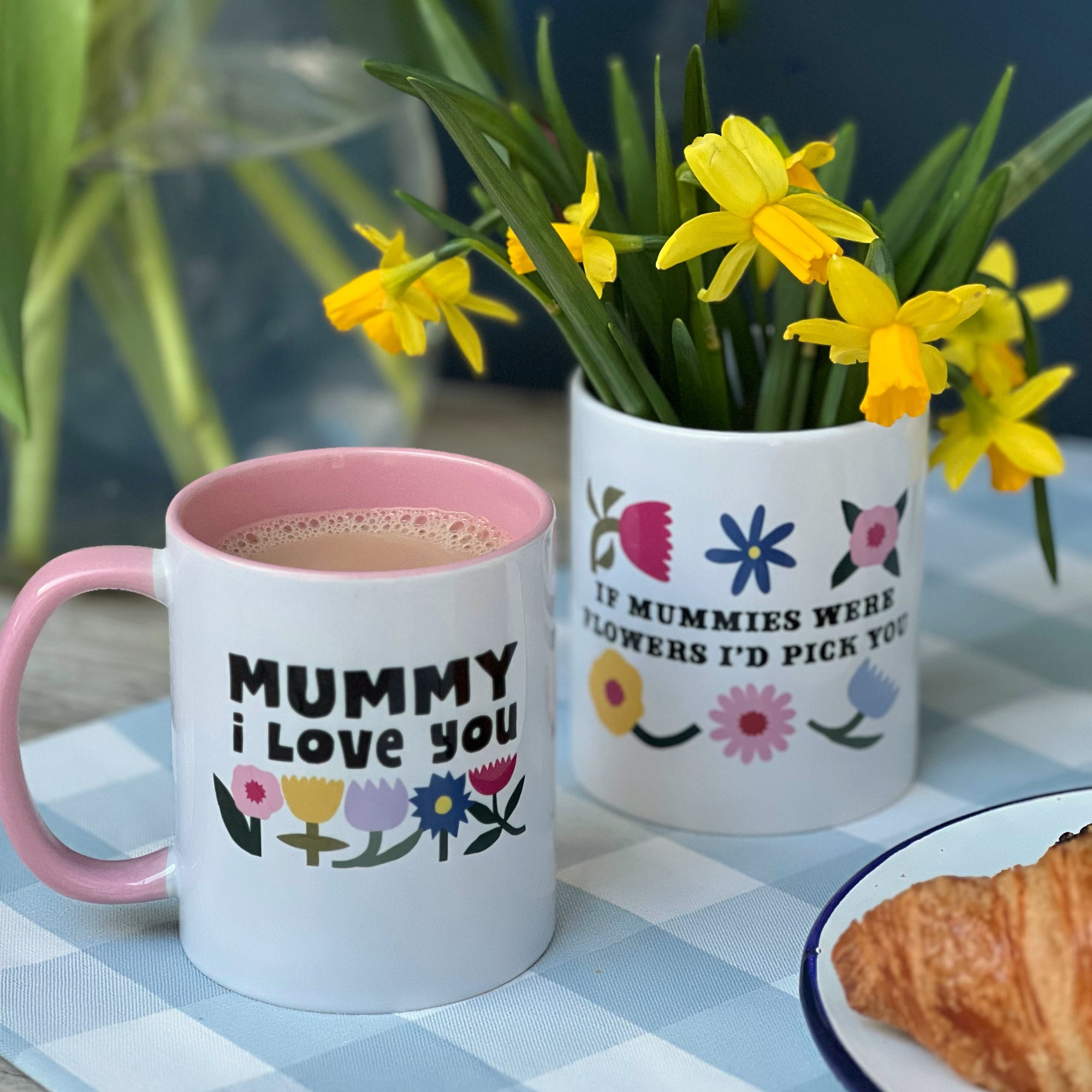 Mummy I Love You China Mug With Flowers