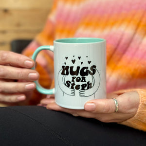 personalised hugs mug