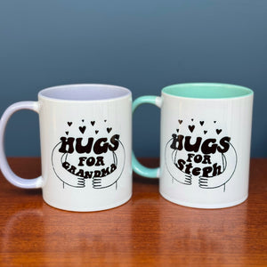 personalised hugs mug