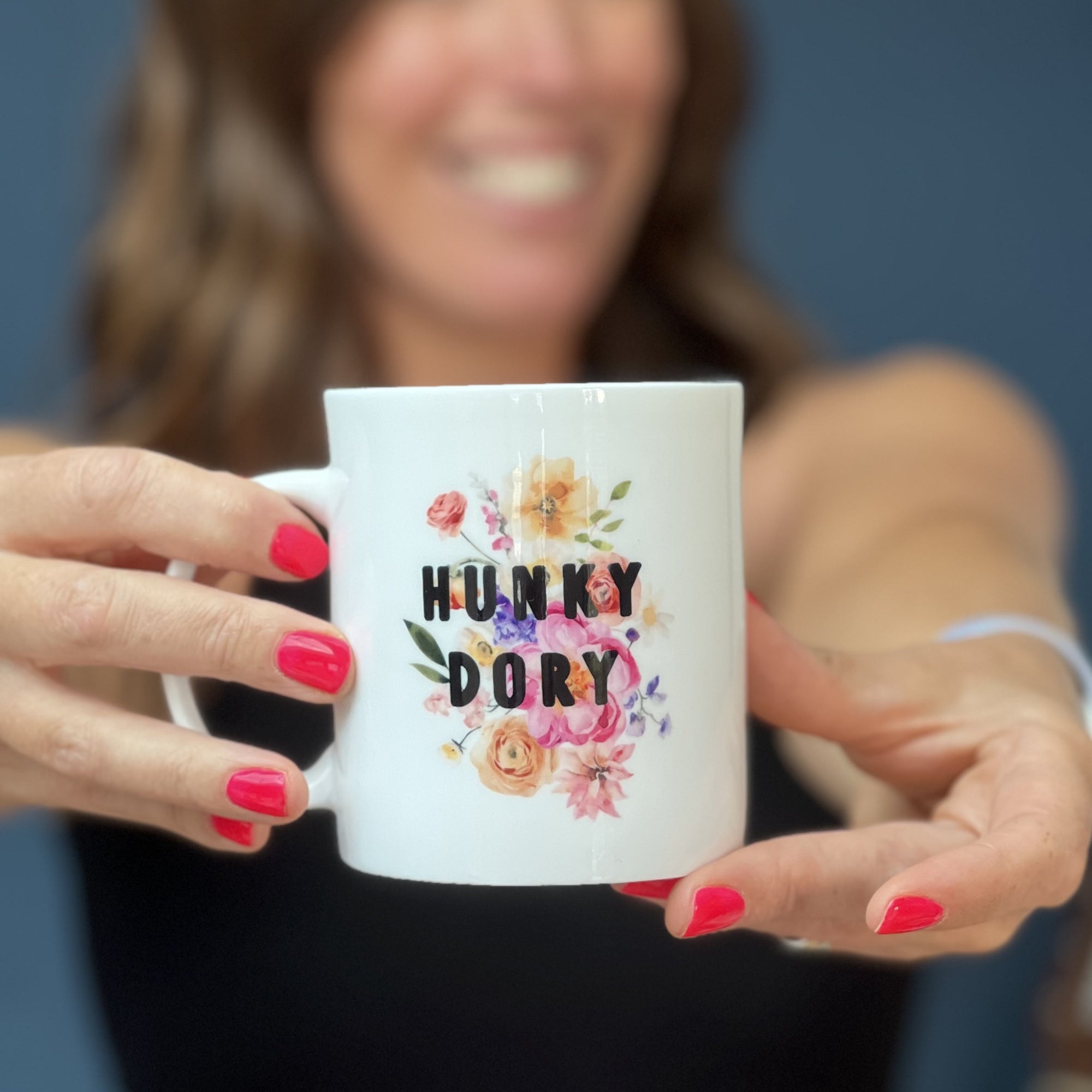 Mood Mug With Floral Background