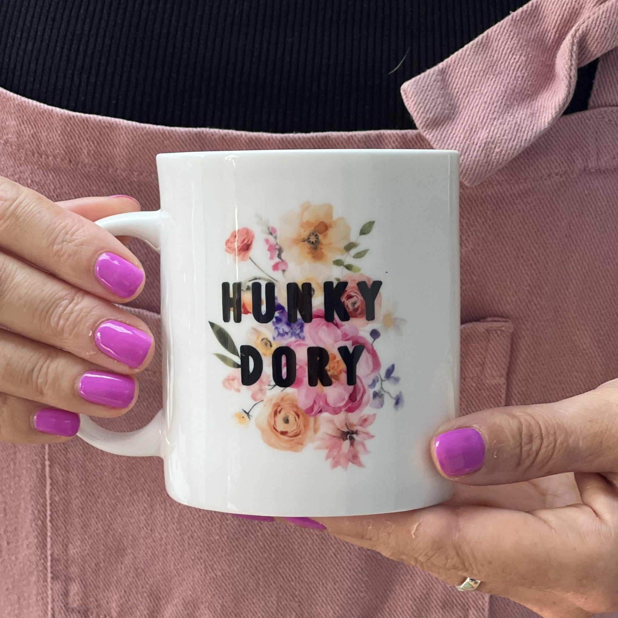 Mood Mug With Floral Background