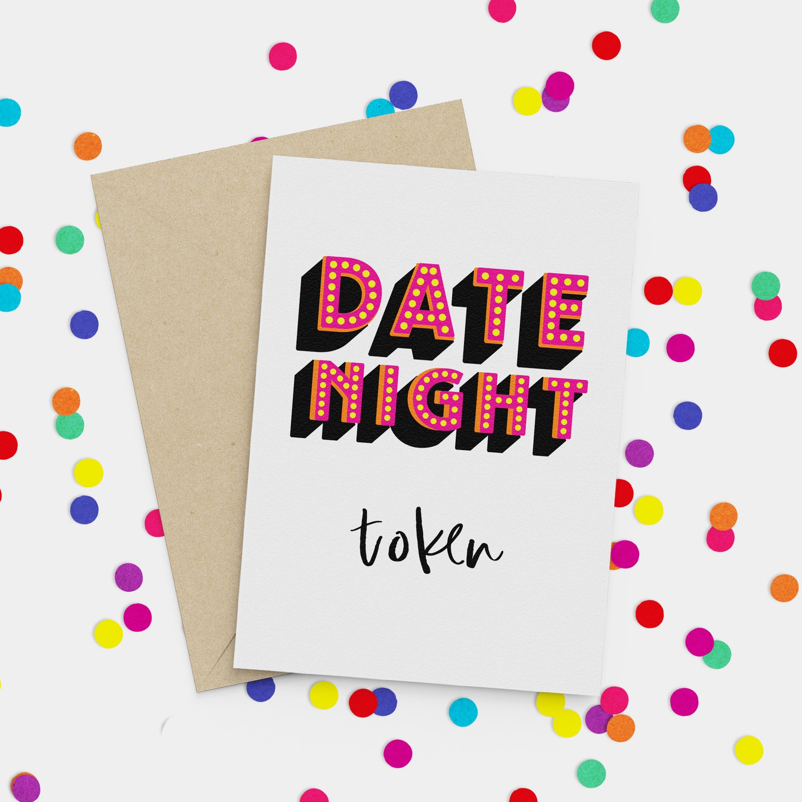 Date Night Token Greeting Card - Hendog Designs