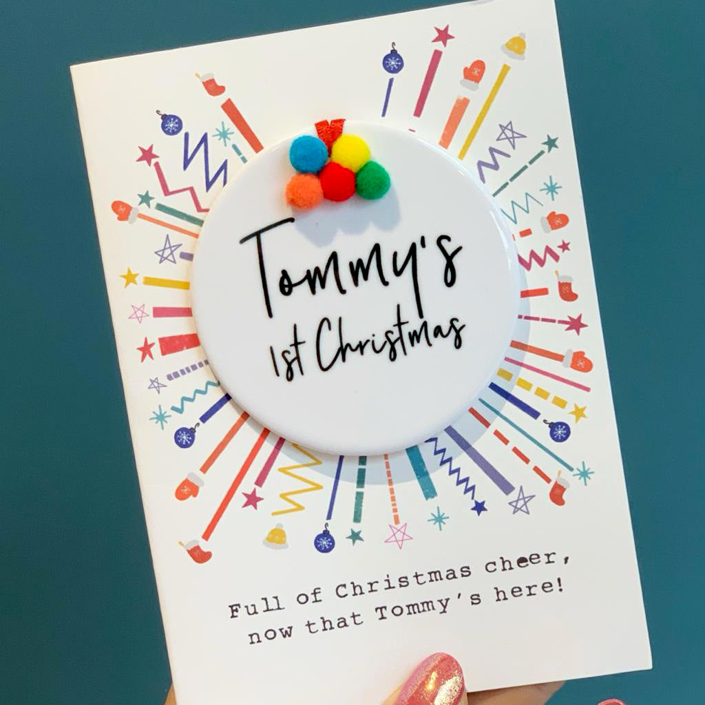 First Christmas Card And Luxury Decoration Keepsake