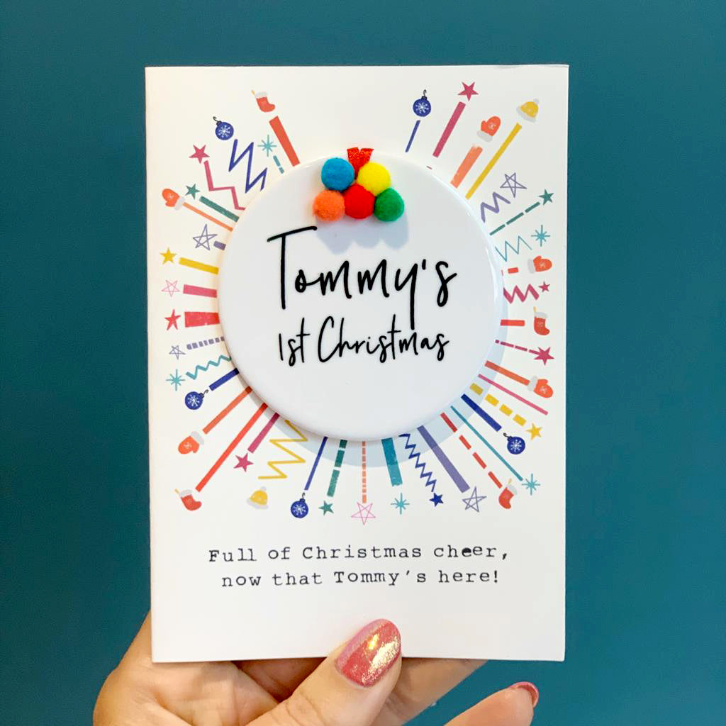 First Christmas Card And Luxury Decoration Keepsake