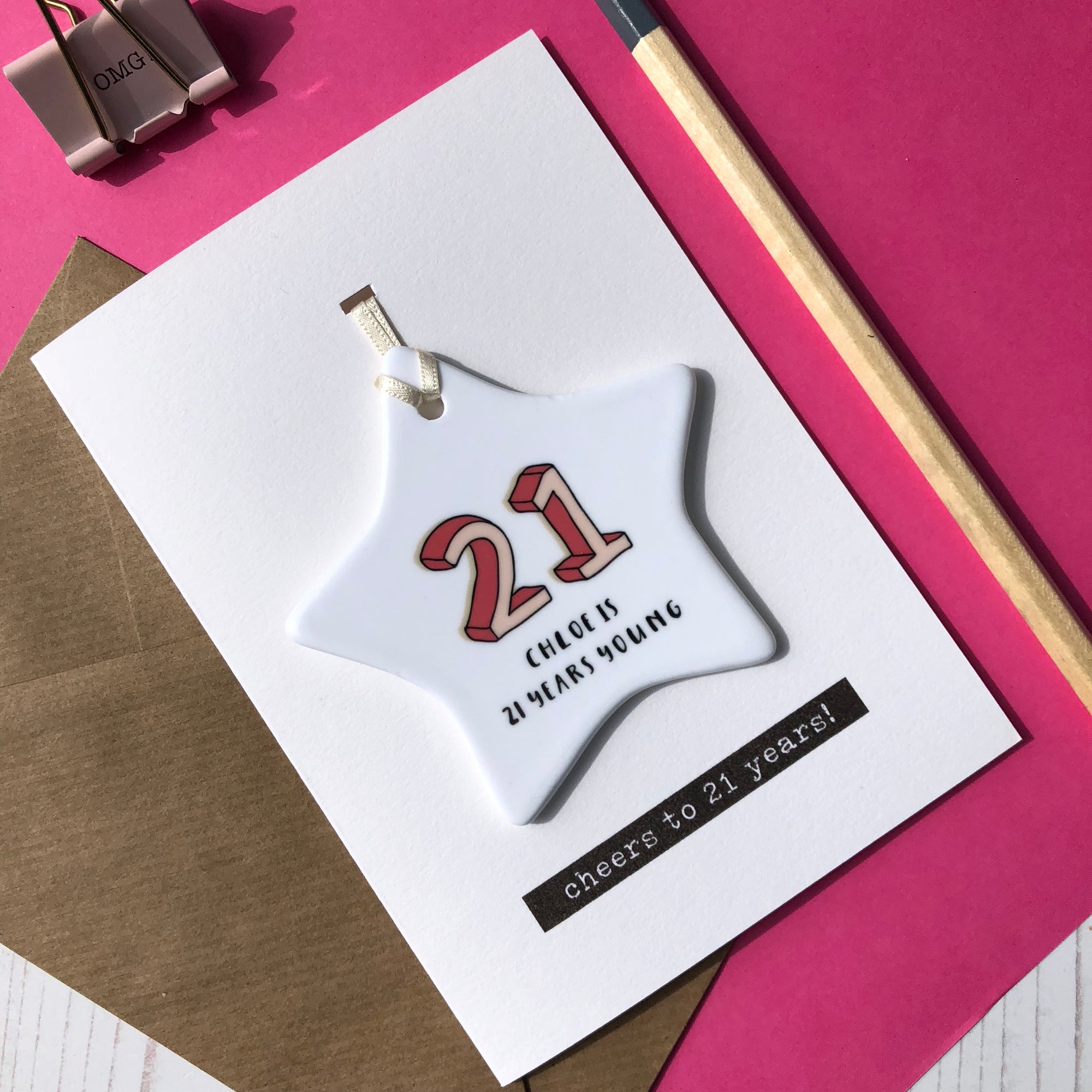 21st keepsake birthday card