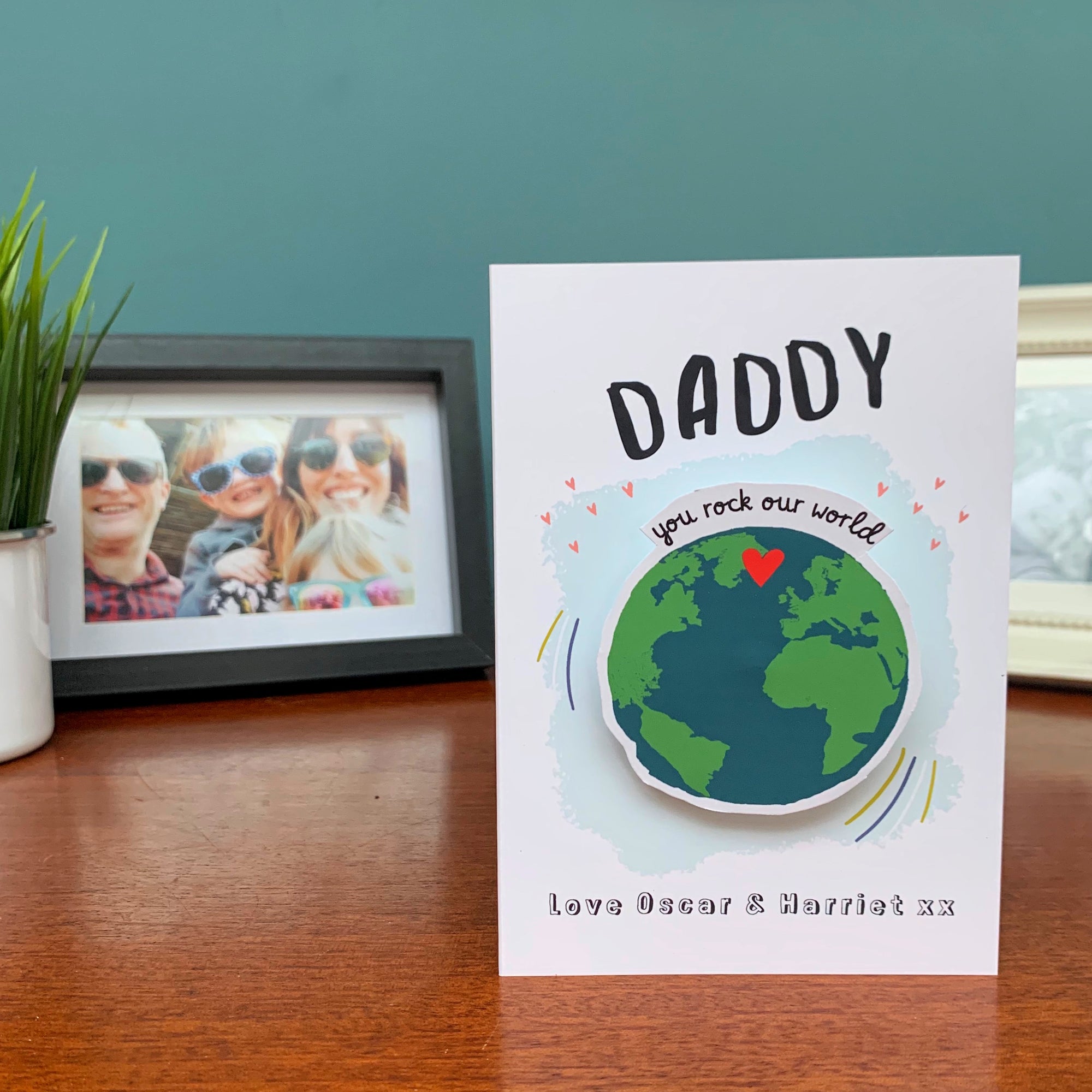 Daddy You Rock My/Our World Card