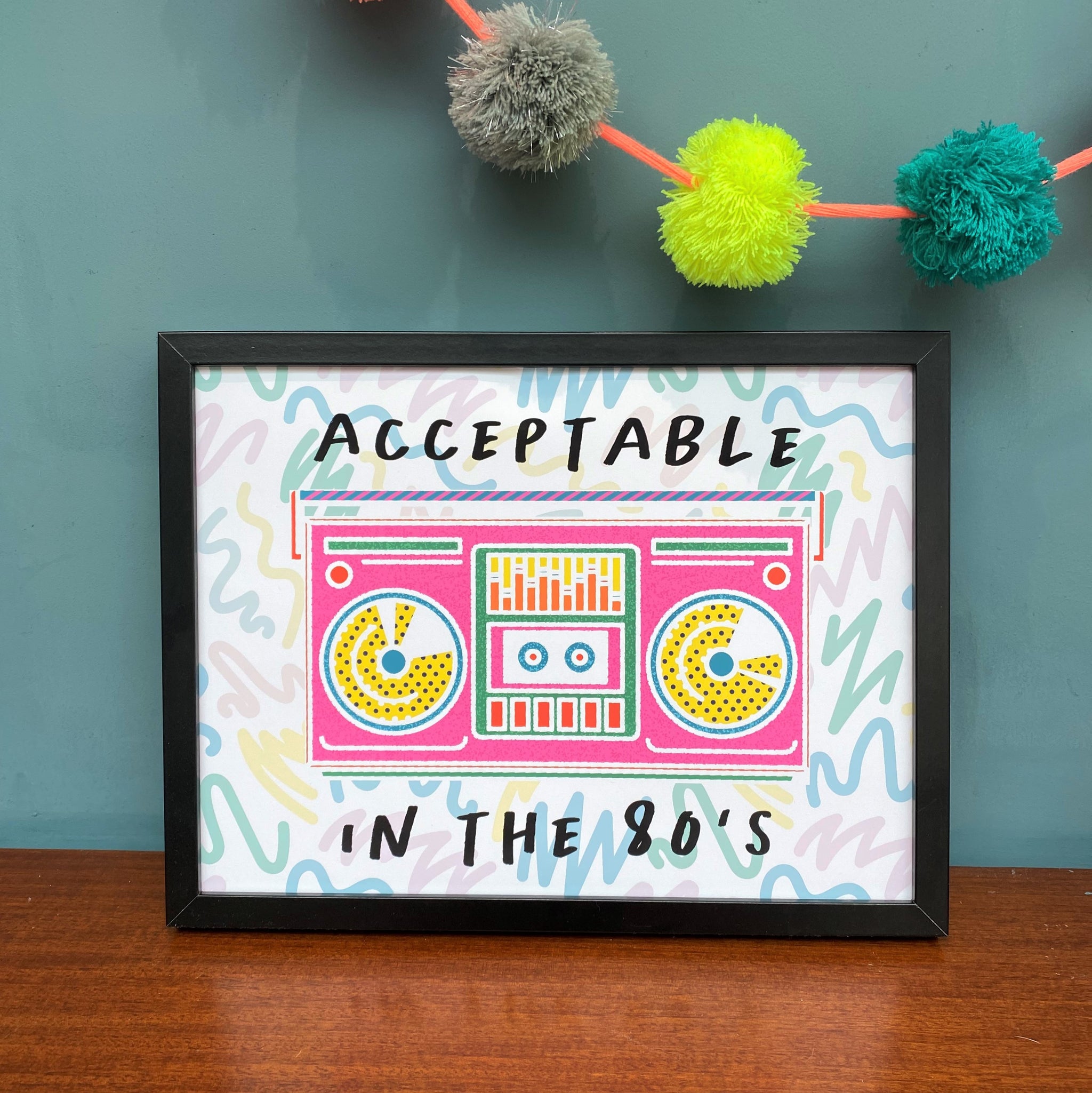 Acceptable in the 80's Print A4 Or A3 - Hendog Designs