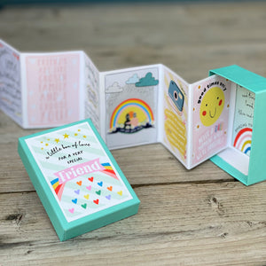 Friend's 'Mini Box Of Love' boxed Concertina Card - Letterbox Gift