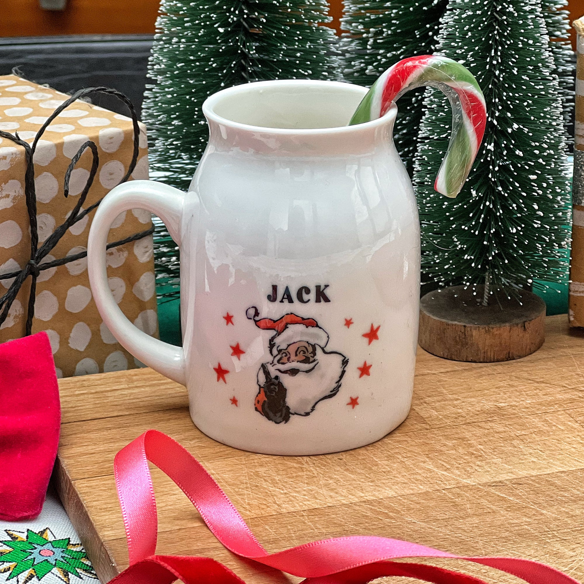 Christmas Eve Personalised mug with Santa