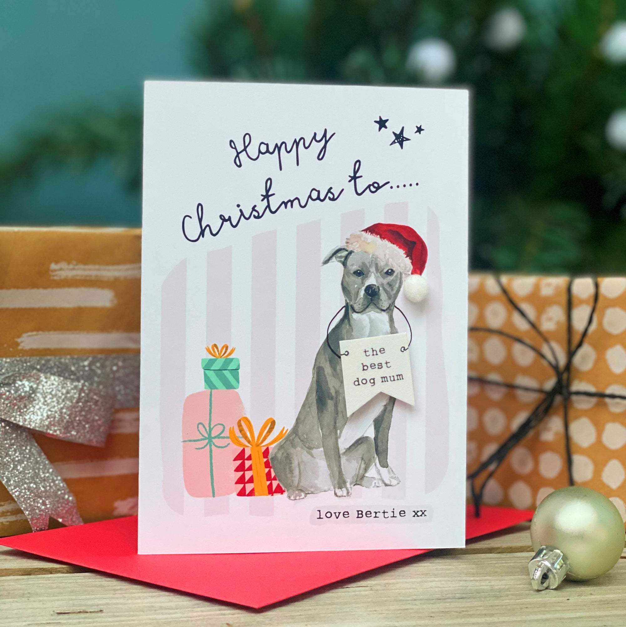 Christmas card to dog owner 