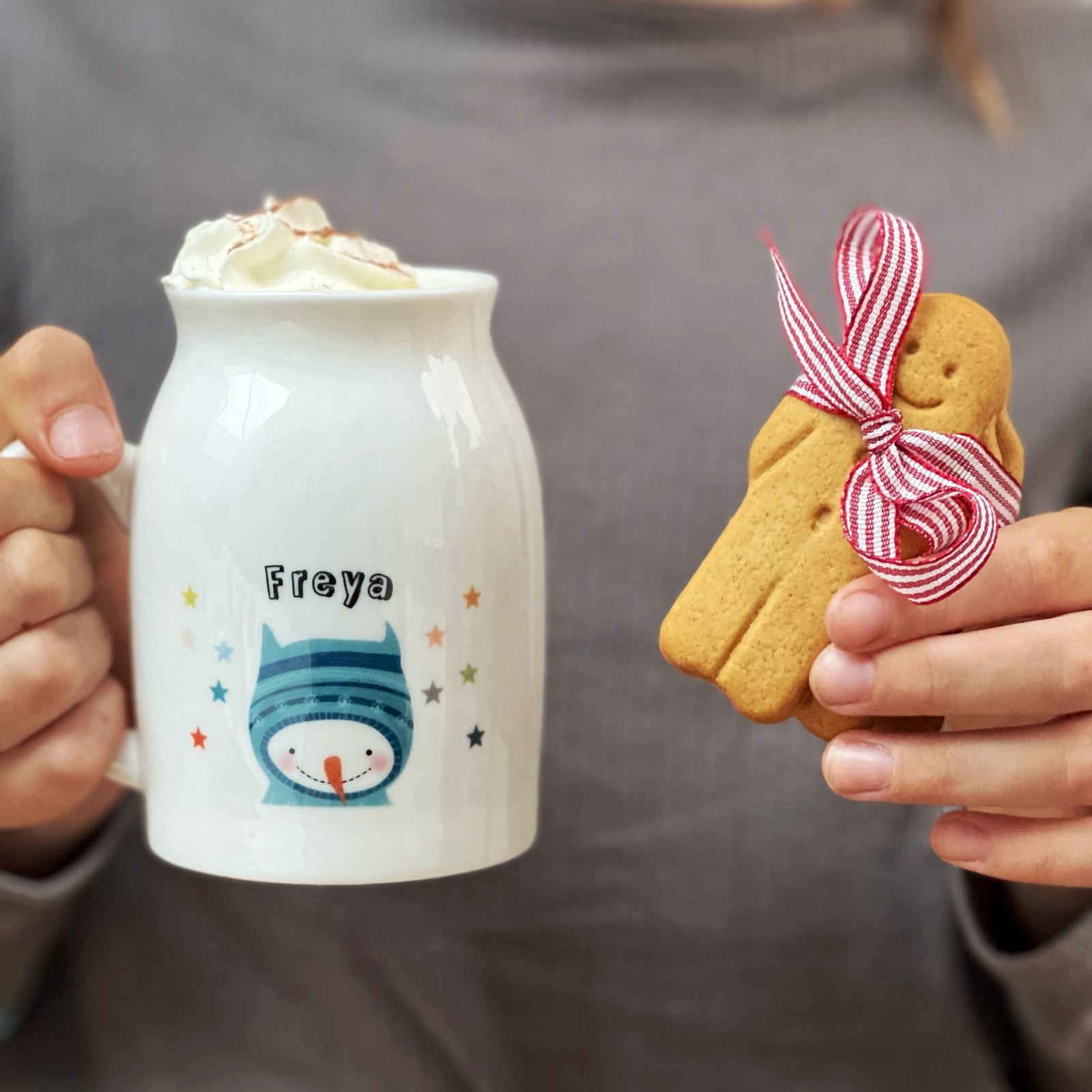 Christmas eve mug with snowman 