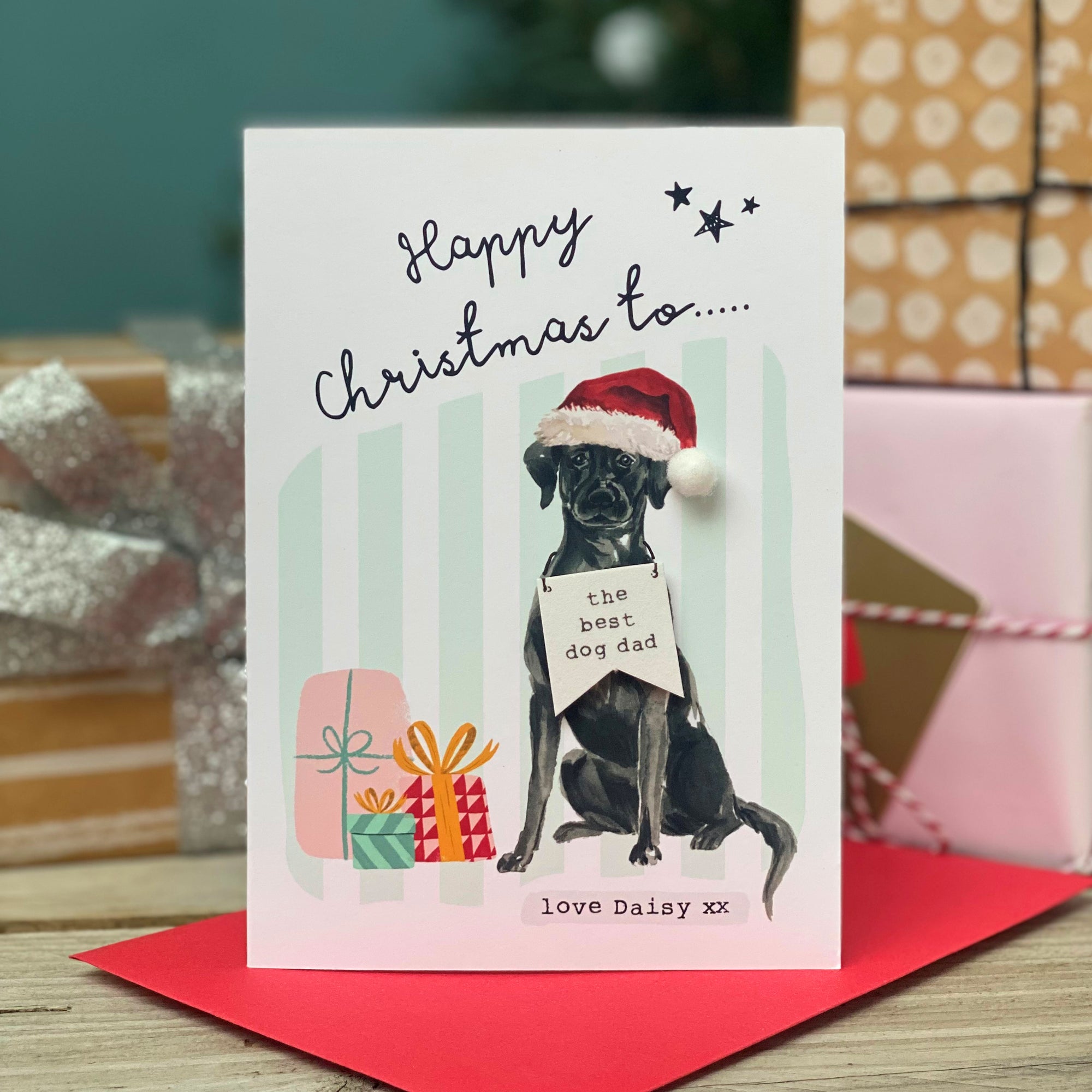 Custom Christmas Card for Dog Dad