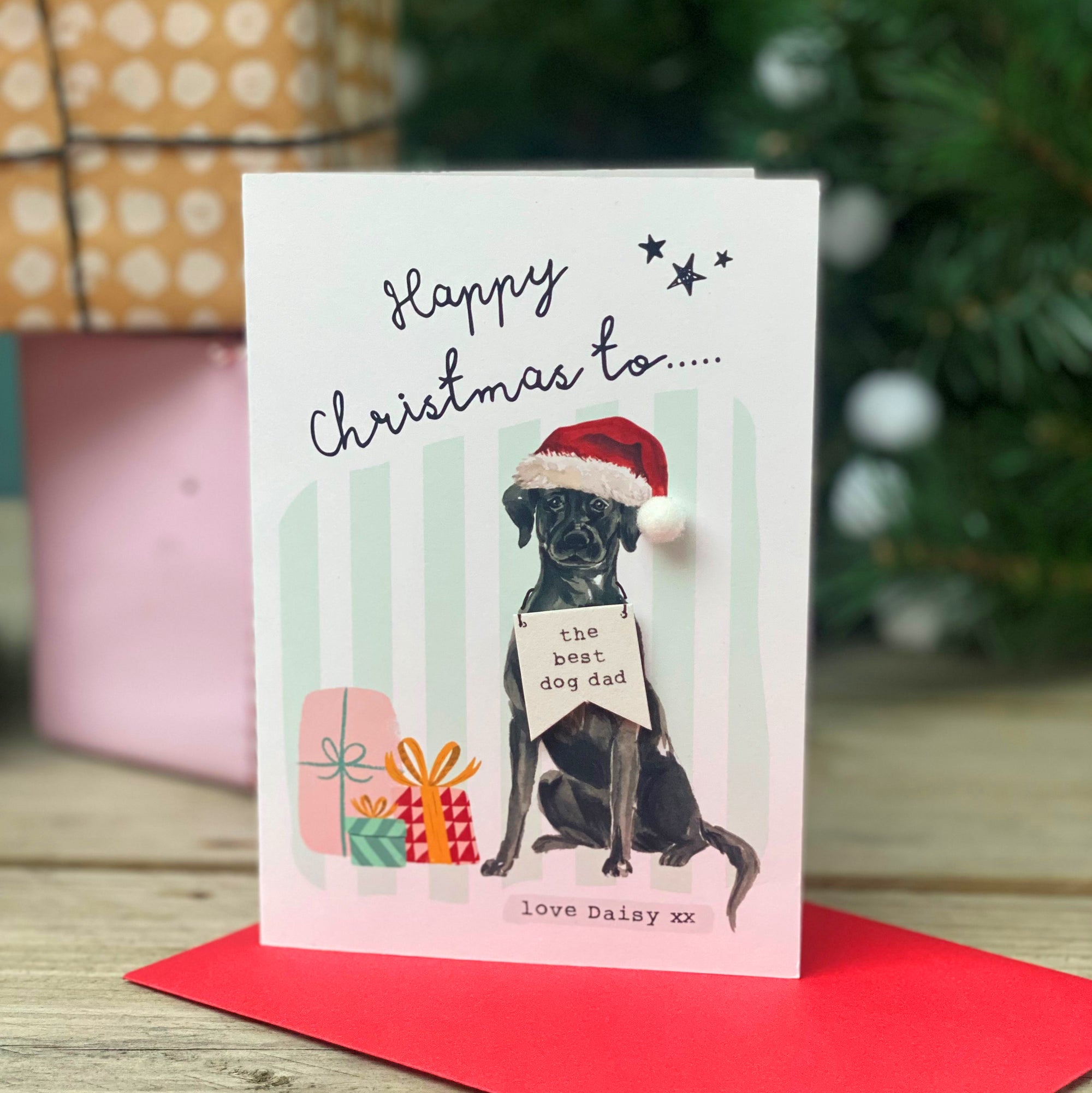 Custom Christmas Card from the pet dog