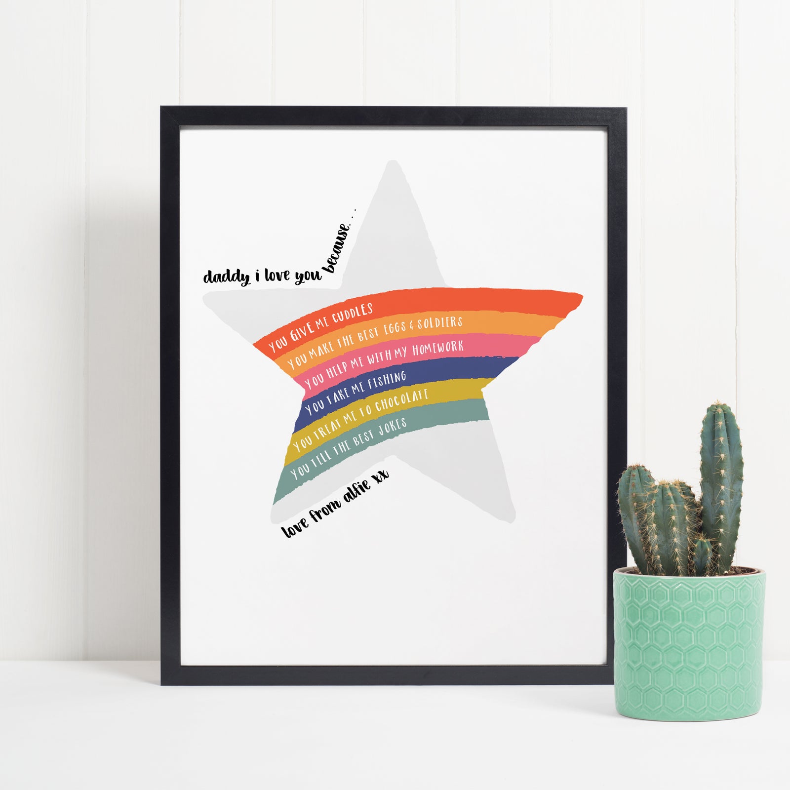 Star I Love You Because…Print - Hendog Designs