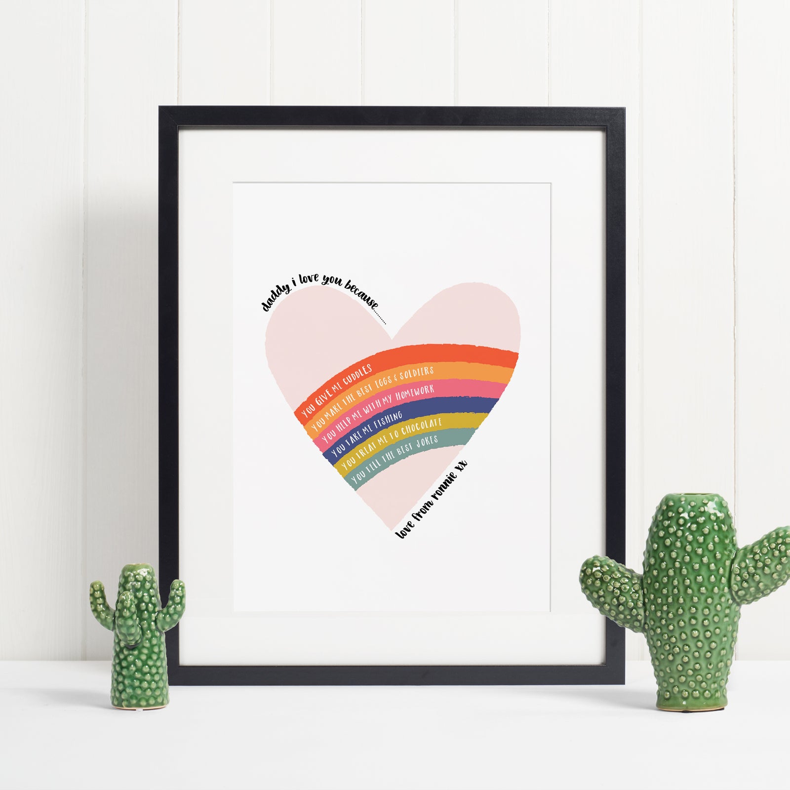 Daddy I Love You Because…Print - Hendog Designs