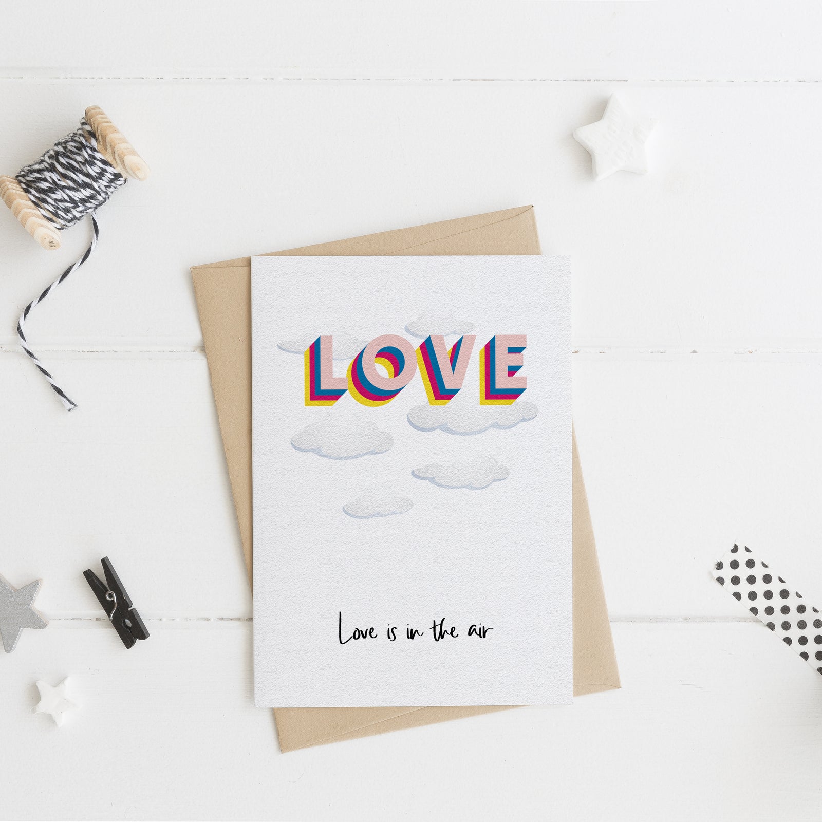 Love Is In The Air Greeting Card - Hendog Designs