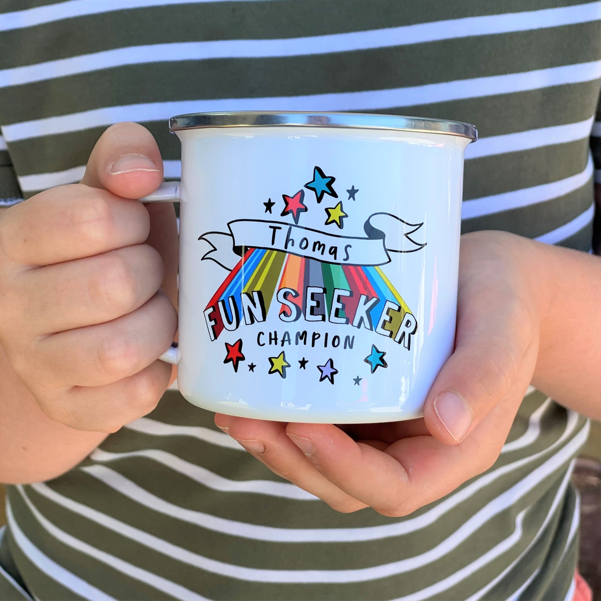 Fun Seeker Childrens Enamel Mug