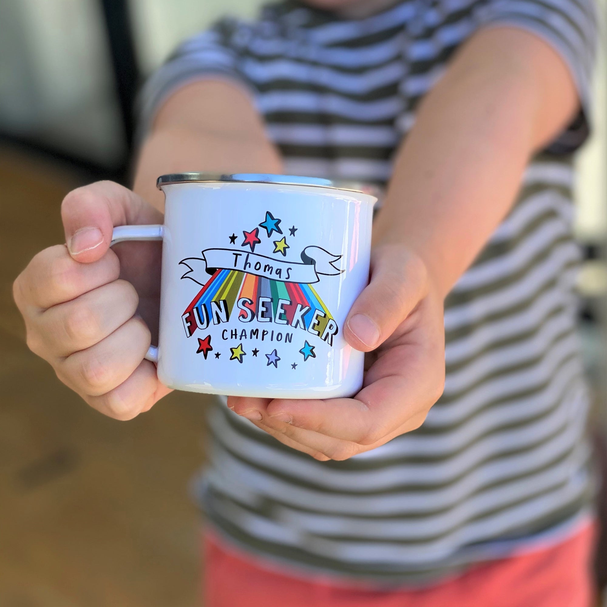 Fun Seeker Childrens Enamel Mug