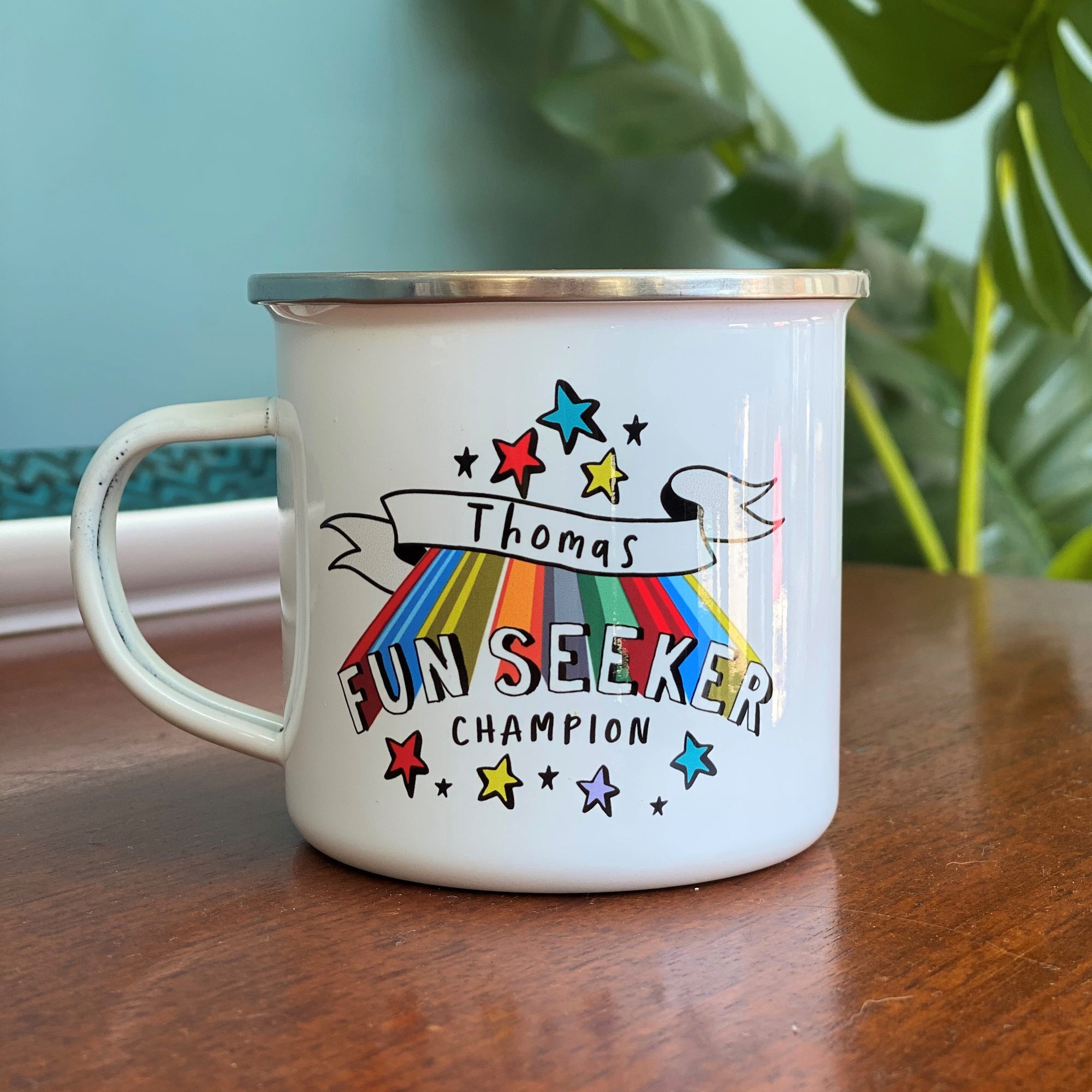 Fun Seeker Childrens Enamel Mug