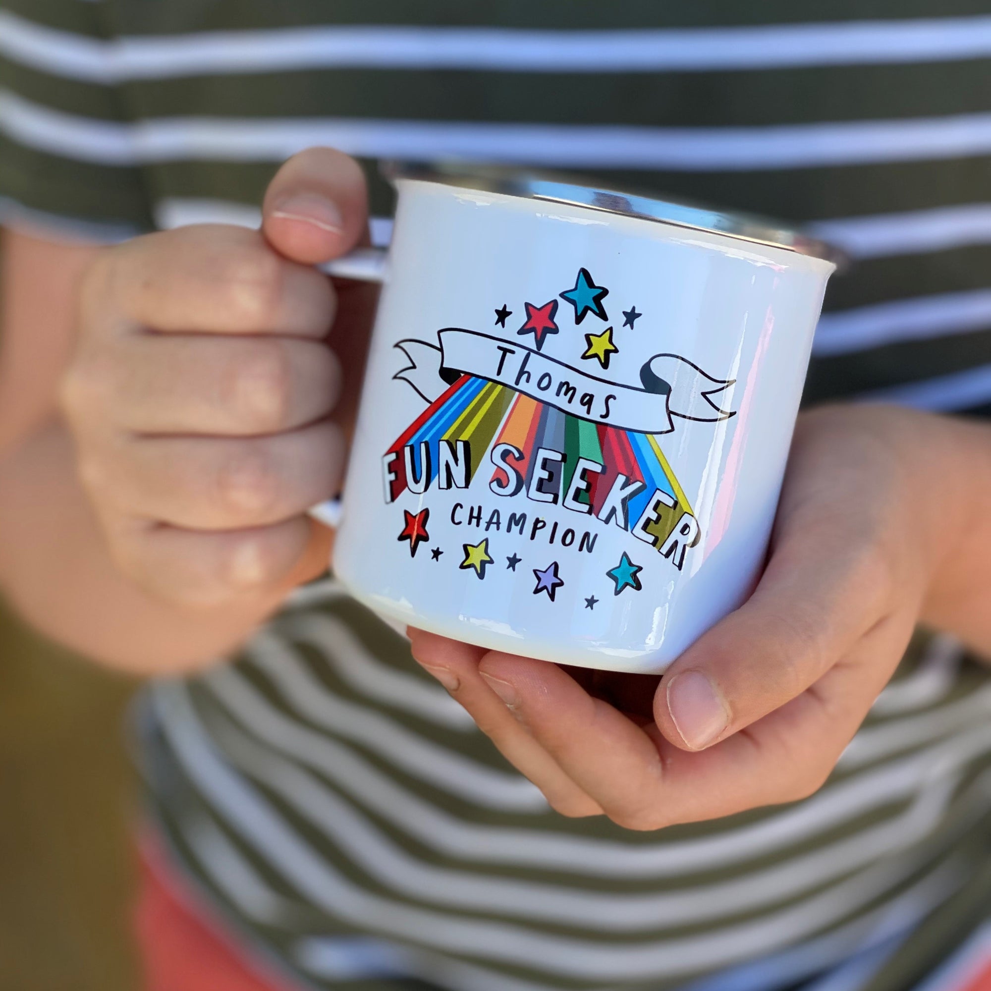 Fun Seeker Childrens Enamel Mug