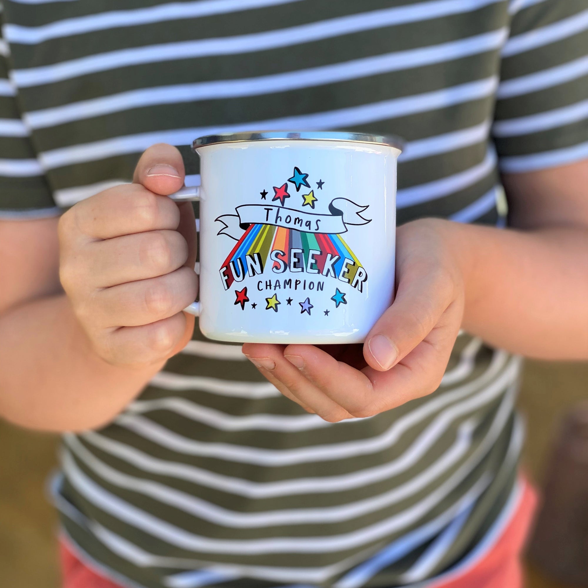 Fun Seeker Childrens Enamel Mug