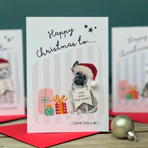 Frenchie Dog Christmas Card 