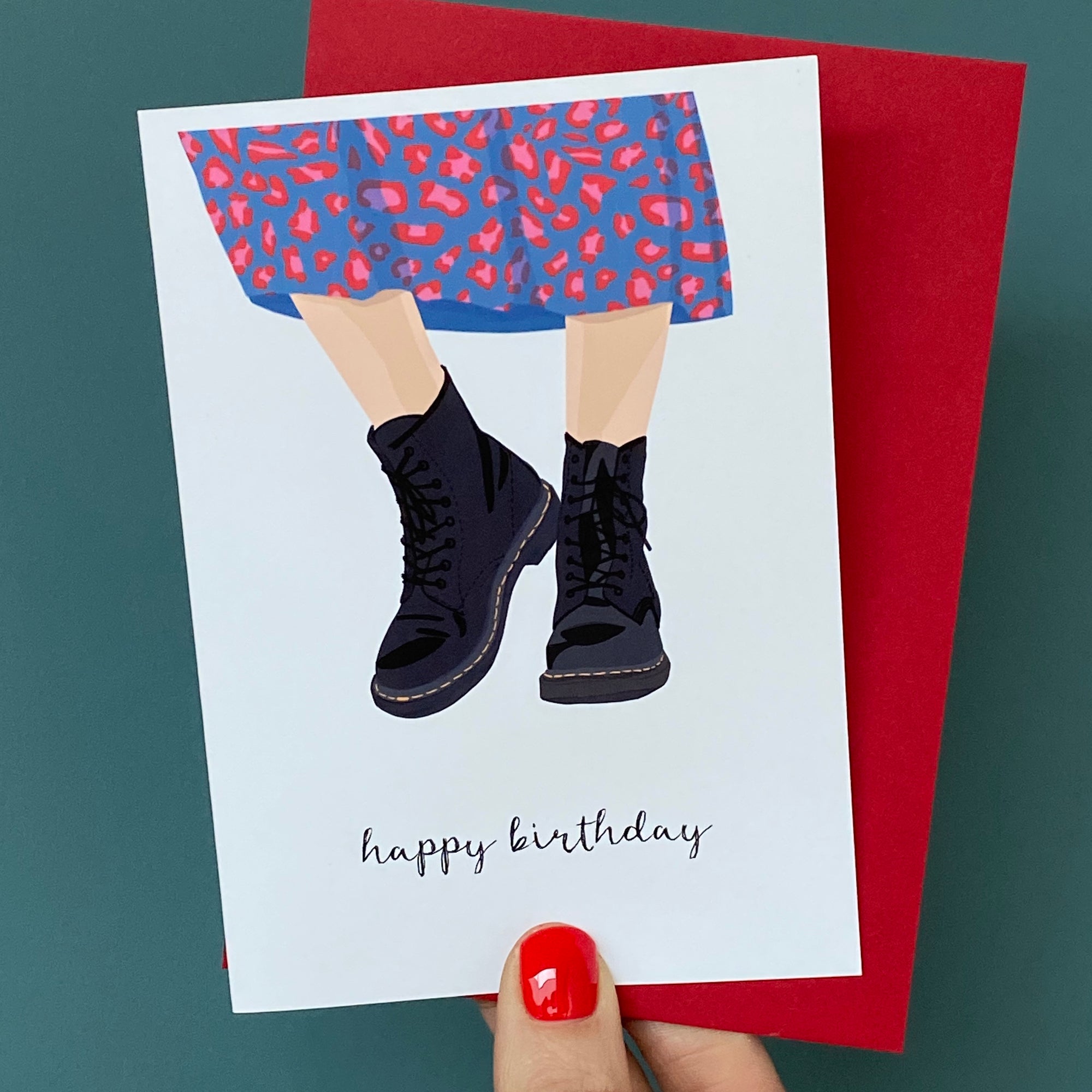 Dr Marten Boots Birthday Card