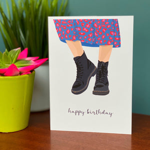 Dr Marten Boots Birthday Card