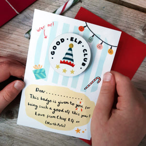 Good Elf Club Card with Badge
