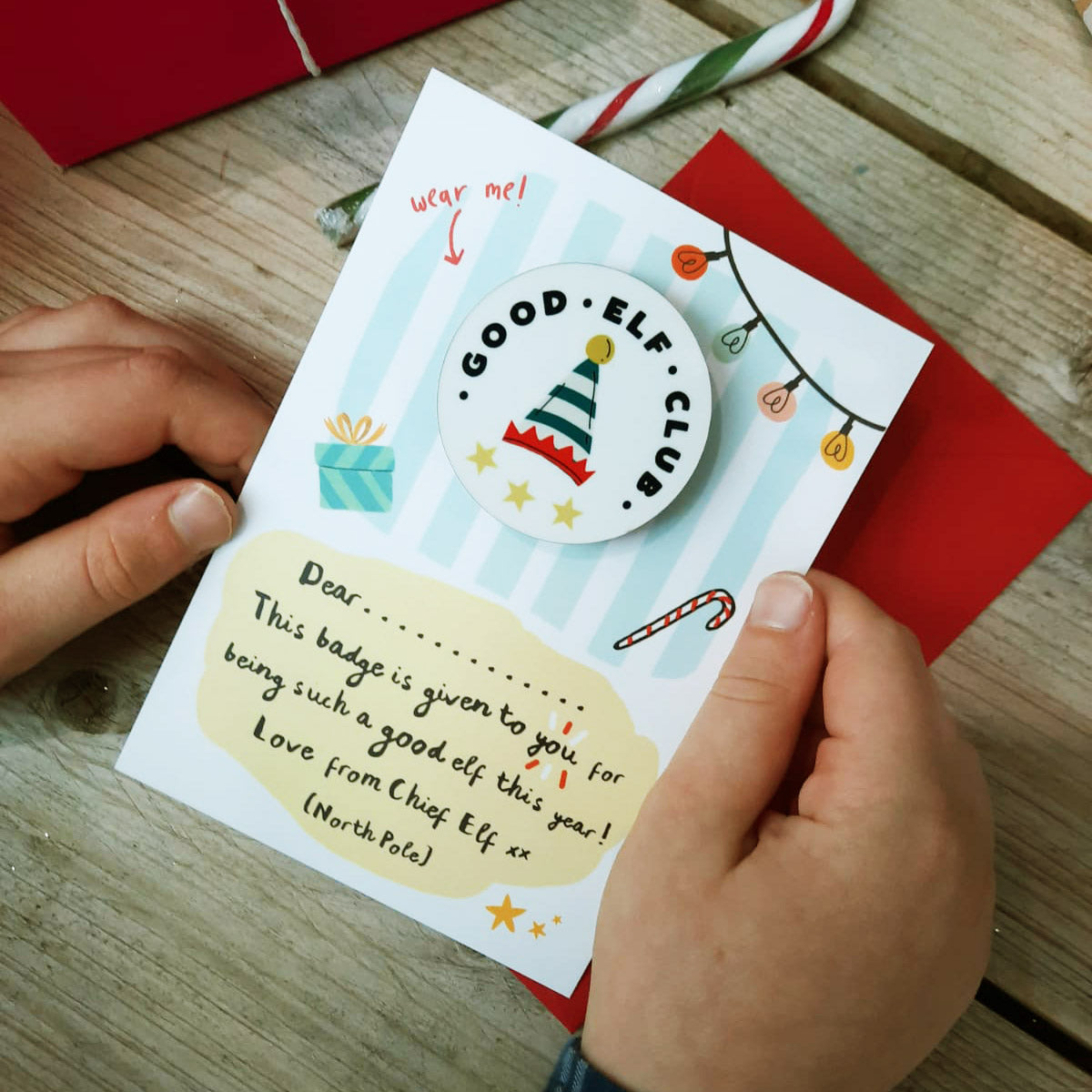 Good Elf Club Card with Badge