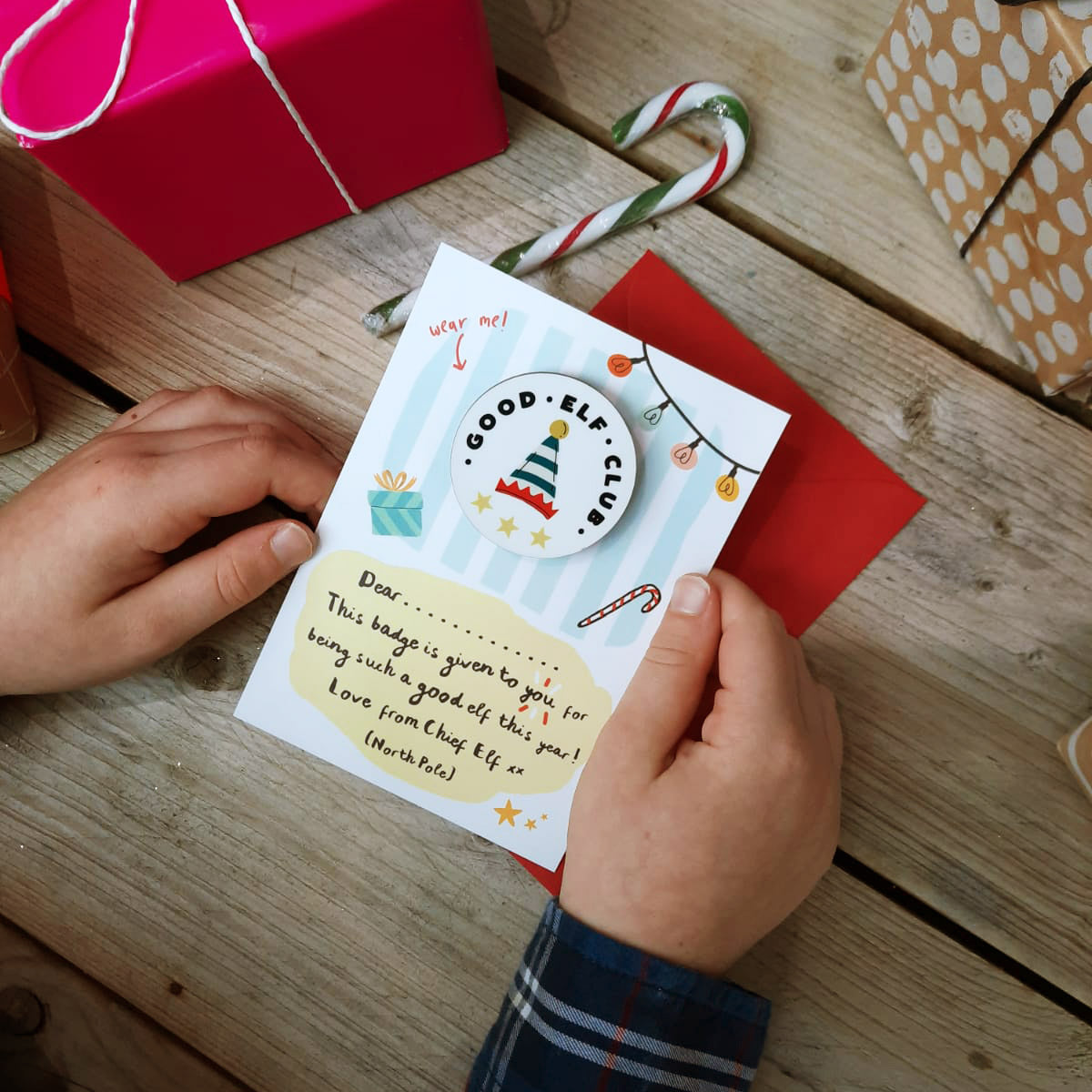 Good Elf Club Card with Badge