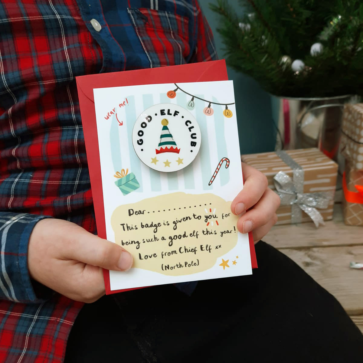 Good Elf Club Card with Badge