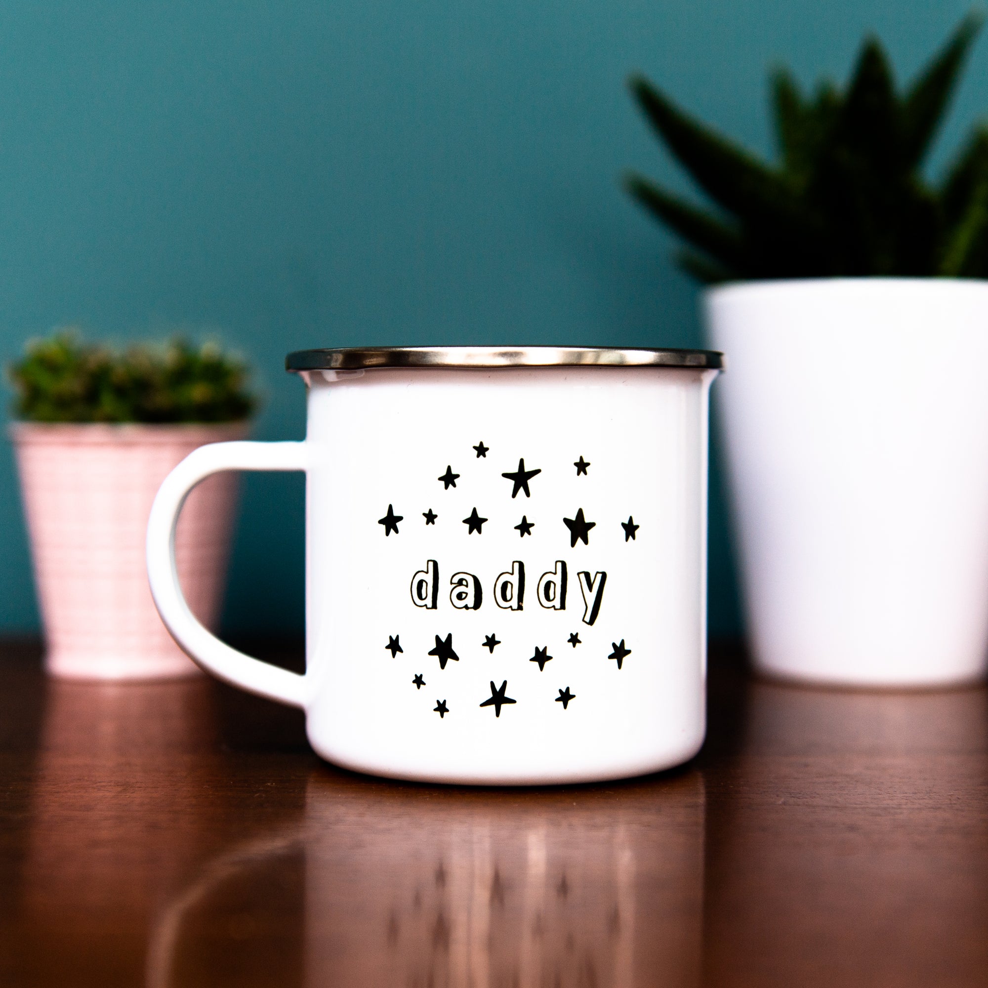 Monochrome Enamel Mug - Hendog Designs