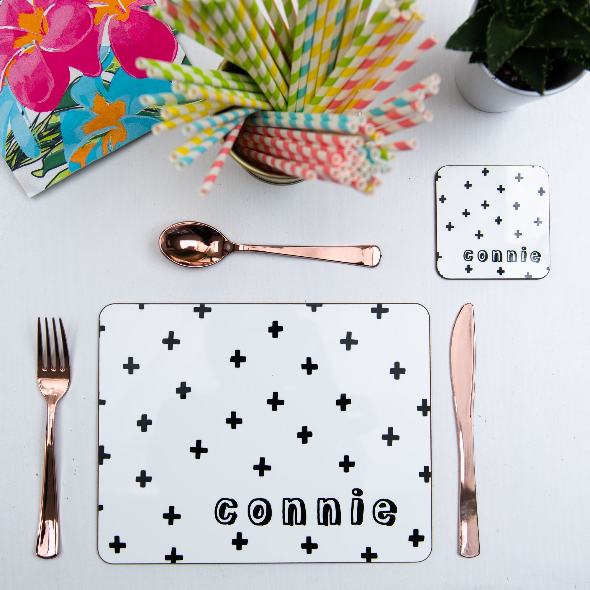 Monochrome Personalised Placemat