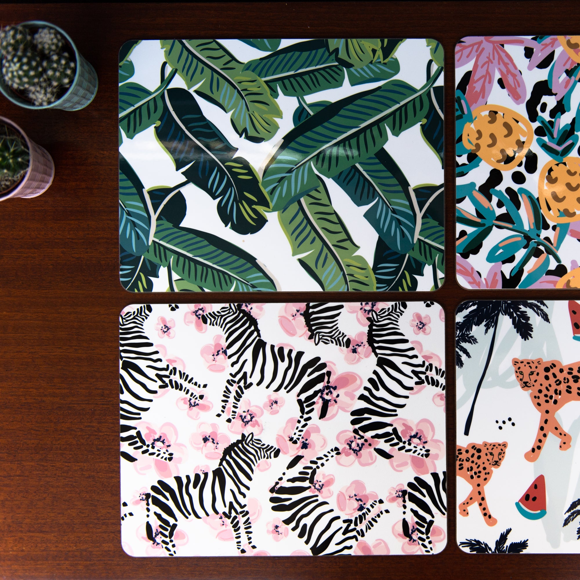 Tropical Placemats Pack Of Four - Hendog Designs